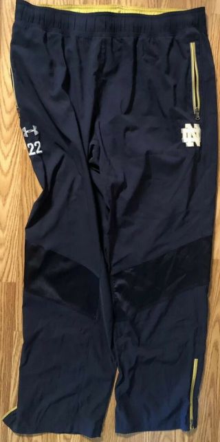 NOTRE DAME FOOTBALL TEAM ISSUED UNDER ARMOUR JACKET PANTS SET XL 22 4