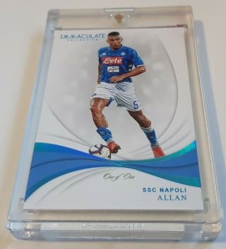 2018/19 Panini Immaculate Soccer Platinum 1/1 Base Card - Allan (88) One Of One