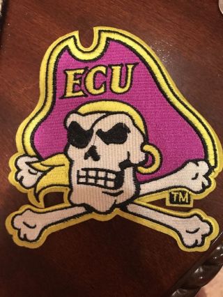 Ncaa Ecu East Carolina Pirates Vintage Embroidered Iron On Patch Awesome 5 " X 3