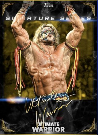 Topps Wwe Slam Digital Card Ultimate Warrior Gold Signature Series