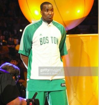 KENDRICK PERKINS Game - 2010 NBA Finals Shooting Shirt - Celtics 3