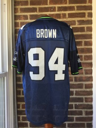 Seattle Seahawks Chad Brown Reebok Jersey Size Medium
