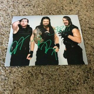 The Shield Signed Autographed 8x10 Photo Wwe Reigns Ambrose Rollins Cool C