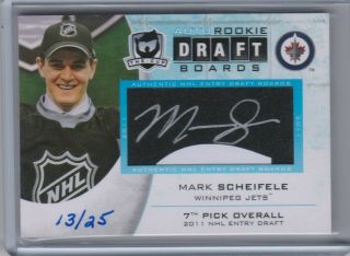 11 - 12 Ud The Cup Auto Rookie Authentic Draft Boards 13/25 Jets - Mark Scheifele