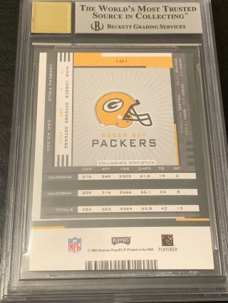 2005 Playoff Contenders Aaron Rodgers ROOKIE RC AUTO 101 BGS 9 10 Autograph 2
