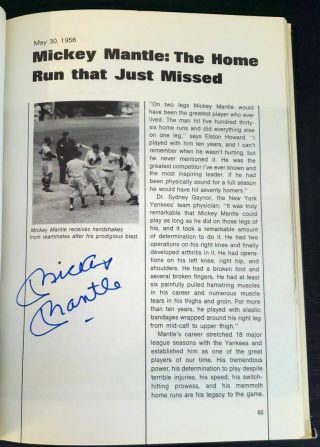 Baseball Great Moments Book Signed Auto By 58 Stars Hofers W/ Mickey Mantle Jsa