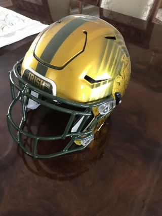 Notre Dame 2016 Game Shamrock Series Helmet 4