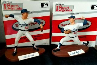 Salvino Autographed Statues Sandy Koufax And Don Drysdale With Boxes