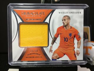 2018 - 19 Immaculate Soccer Wesley Sneijder Match Worn Jumbo Patch 19/50 Sp