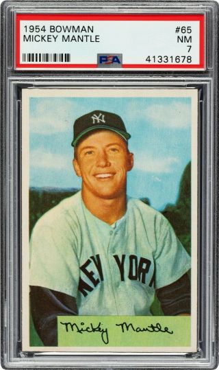 1954 Bowman Mickey Mantle Psa 7 High End Centered Card