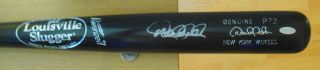 Derek Jeter Signed Game Model P72 Black Baseball Bat Autograph Steiner