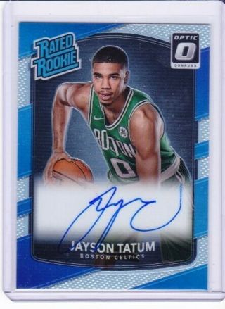 2017 - 18 Optic Jason Tatum Rc Auto On Card Autograph Celtics