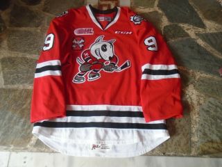Ohl Niagara Ice Dogs Game Worn Alternate Red Jersey 9 Dame 10th P