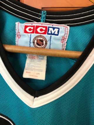 Vintage Men ' s San Jose Sharks 9 Hockey Jersey (XXL) 3