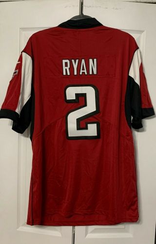 Matt Ryan Atlanta Falcons 2 Nike Jersey - Red,  Men ' s Large - Sewn - On Insignia 3