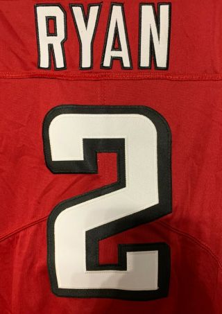 Matt Ryan Atlanta Falcons 2 Nike Jersey - Red,  Men ' s Large - Sewn - On Insignia 4