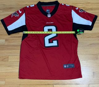 Matt Ryan Atlanta Falcons 2 Nike Jersey - Red,  Men ' s Large - Sewn - On Insignia 6