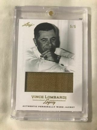 Vince Lombardi 2012 Leaf Legacy Memorabilia Swatch 5/5
