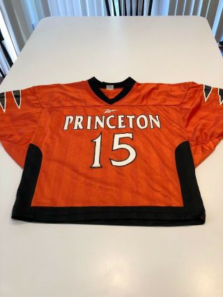 Game Worn Princeton Tigers Lacrosse Lax Jersey Size Xl Reebok 15