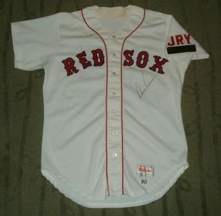 Boston Red Sox Danny Darwin Game Worn Jersey With Yawkey Patch (rangers)