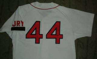 BOSTON RED SOX DANNY DARWIN GAME WORN JERSEY WITH YAWKEY PATCH (RANGERS) 4