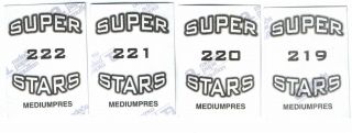 RONALDO Luis Nazario de Lima - 4 Stickers 219 - 222 - Stars Serbian,  Empty pack 2