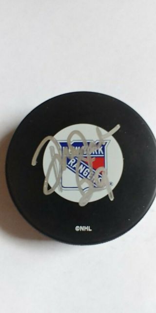 Don Jackson Autographed Ny Rangers Hockey Puck