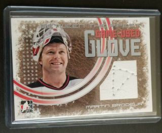 2006 - 07 Itg Between The Pipes Martin Brodeur Game Glove Sp Ve858