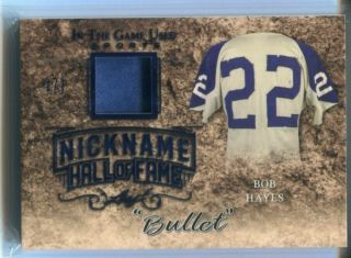 2019 Leaf In The Game Gale Bob Hayes Nickname Hall Of Fame Jersey 1/7