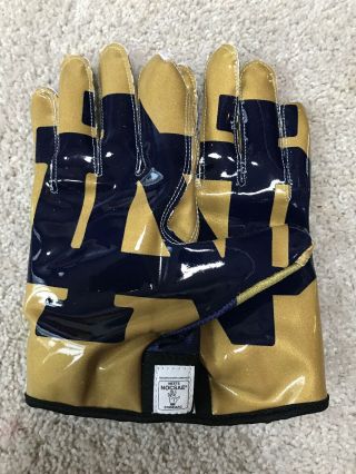 2012 Team Issued Notre Dame Football Adidas Logo Nd Gloves Large