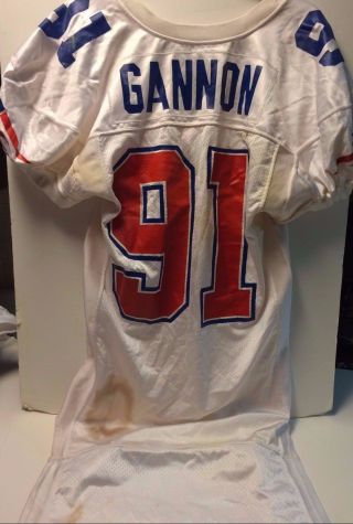 1993 Chris Gannon Game Worn England Patriots Home Jersey Nfl