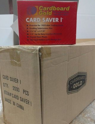 Case Of (2000) Card Saver One 1 Cs1 Semi Rigid Holder - For Grading Submissions