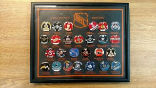 Nhl Collector Editions Pins - 26 Pins In Framed Case