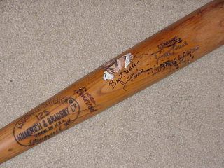 Jim Price H&b Game Signed Bat 1968 Detroit Tigers