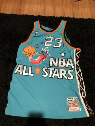 100 Authentic Michael Jordan Mitchell Ness 1996 All Star Jersey Size 40 Large