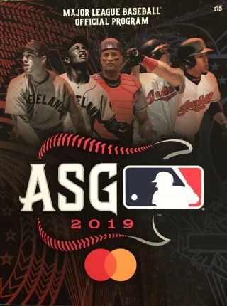 2019 Mlb All Star Game Official Program - Ticket Strip Holder Ed.