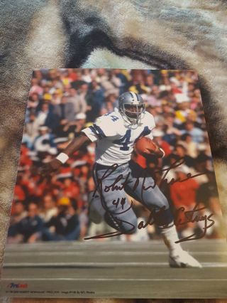 Robert Newhouse Signed Dallas Cowboys 8x10 Photo Inscription Signed In Person