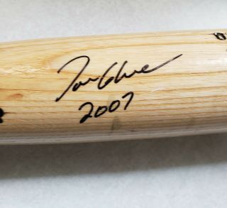 Tom Glavine Game 2007 NY Mets Louisville Slugger Bat Signed PSA HOF Braves 7