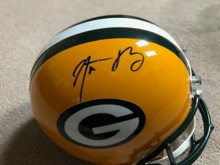 Aaron Rodgers And John Elway Autograph Full Size Helmets