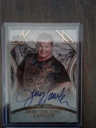 Topps Wwe 2018 Legends Jerry " The King " Lawler Auto 022/199