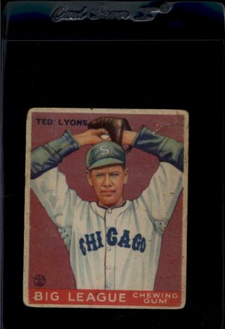 1933 Goudey 7 Ted Lyons Rc Poor White Sox