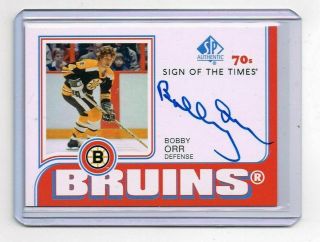 2018 - 19 Ud Sp Authentic Bobby Orr Sign Of The Times 70 