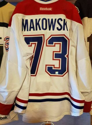 David Makowski Montreal Canadiens Game Worn Jersey U Of Denver Ncaa Ahl Usa