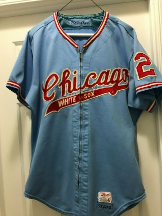 1975 Game Worn Chet Lemon Chicago White Sox Rookie Jersey