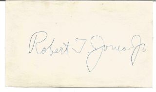 Robert T.  (bobby) Jones Signed Autographed Cut Full Jsa Letter Of Authenticity 2