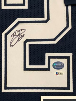 FRAMED DALLAS COWBOYS EMMITT SMITH AUTOGRAPHED SIGNED JERSEY BECKETT 3