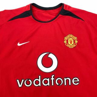 Nike Manchester United Vodafone Jersey Shirt Short Sleeve Size Medium Red Euc