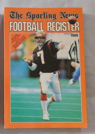 1989 The Sporting News Football Register Boomer Esiason Bengals