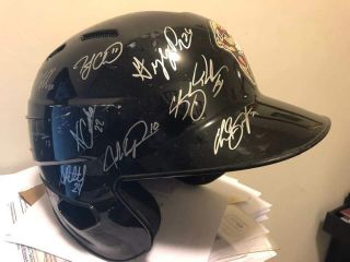 2012 Savannah Sand Gnats (mets) Game Signed Batting Helmet Jacob Degrom