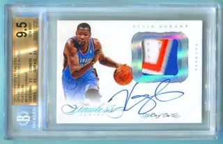 2012 - 13 Panini Flawless Auto Patch Platinum Kevin Durant 1/1 Bgs 9.  5 True 1 Of 1